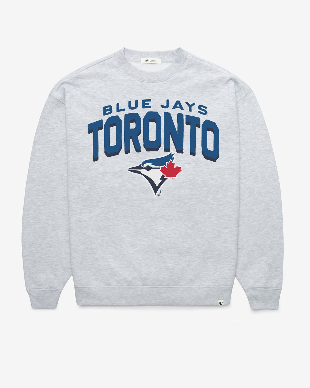 TORONTO BLUE JAYS CAMPUS ARCH CLOUD '47 OVERSIZED CREW WOMENS RELAY GREY