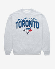 TORONTO BLUE JAYS CAMPUS ARCH CLOUD '47 OVERSIZED CREW WOMENS RELAY GREY