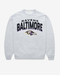 BALTIMORE RAVENS CAMPUS ARCH CLOUD '47 OVERSIZED CREW WOMENS RELAY GREY