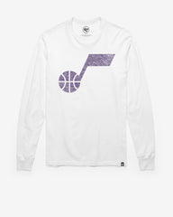 UTAH JAZZ PREMIER '47 FRANKLIN LONG SLEEVE TEE WHITE WASH