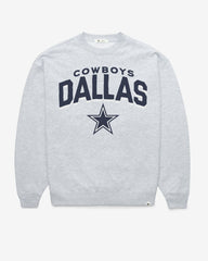 DALLAS COWBOYS CAMPUS ARCH CLOUD '47 OVERSIZED CREW WOMENS RELAY GREY