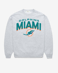 MIAMI DOLPHINS CAMPUS ARCH CLOUD '47 OVERSIZED CREW WOMENS RELAY GREY