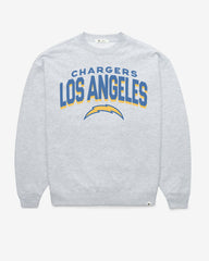 LOS ANGELES CHARGERS CAMPUS ARCH CLOUD '47 OVERSIZED CREW WOMENS RELAY GREY
