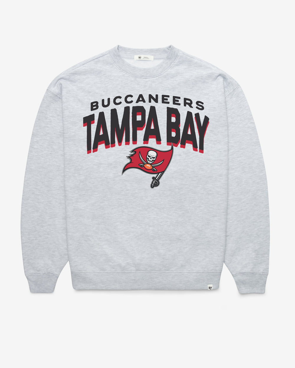 TAMPA BAY BUCCANEERS CAMPUS ARCH CLOUD '47 OVERSIZED CREW WOMENS RELAY GREY