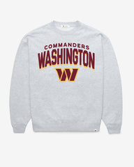 WASHINGTON COMMANDERS CAMPUS ARCH CLOUD '47 OVERSIZED CREW WOMENS RELAY GREY