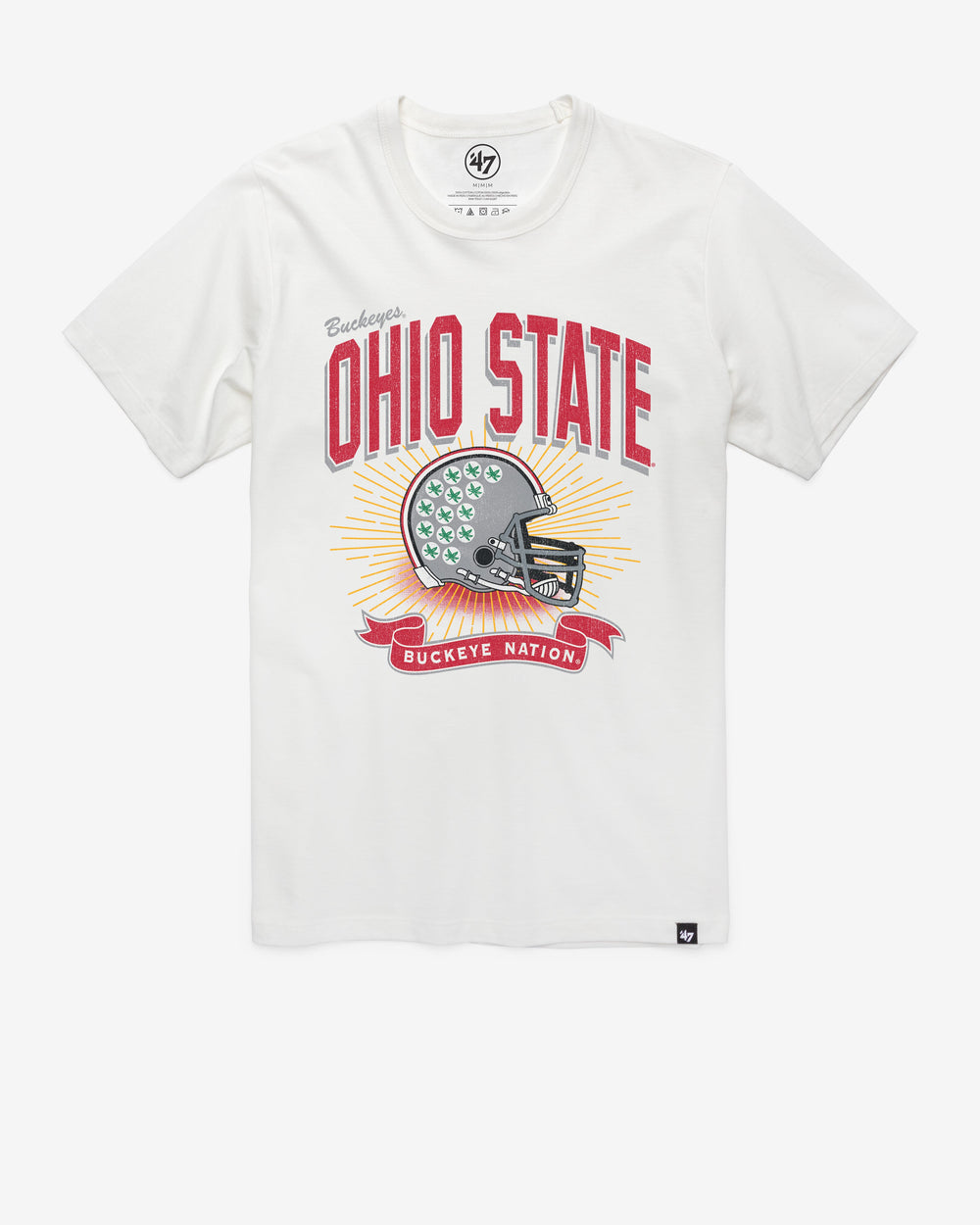 OHIO STATE BUCKEYES PRIME PLAY '47 FRANKLIN TEE WHITE WASH