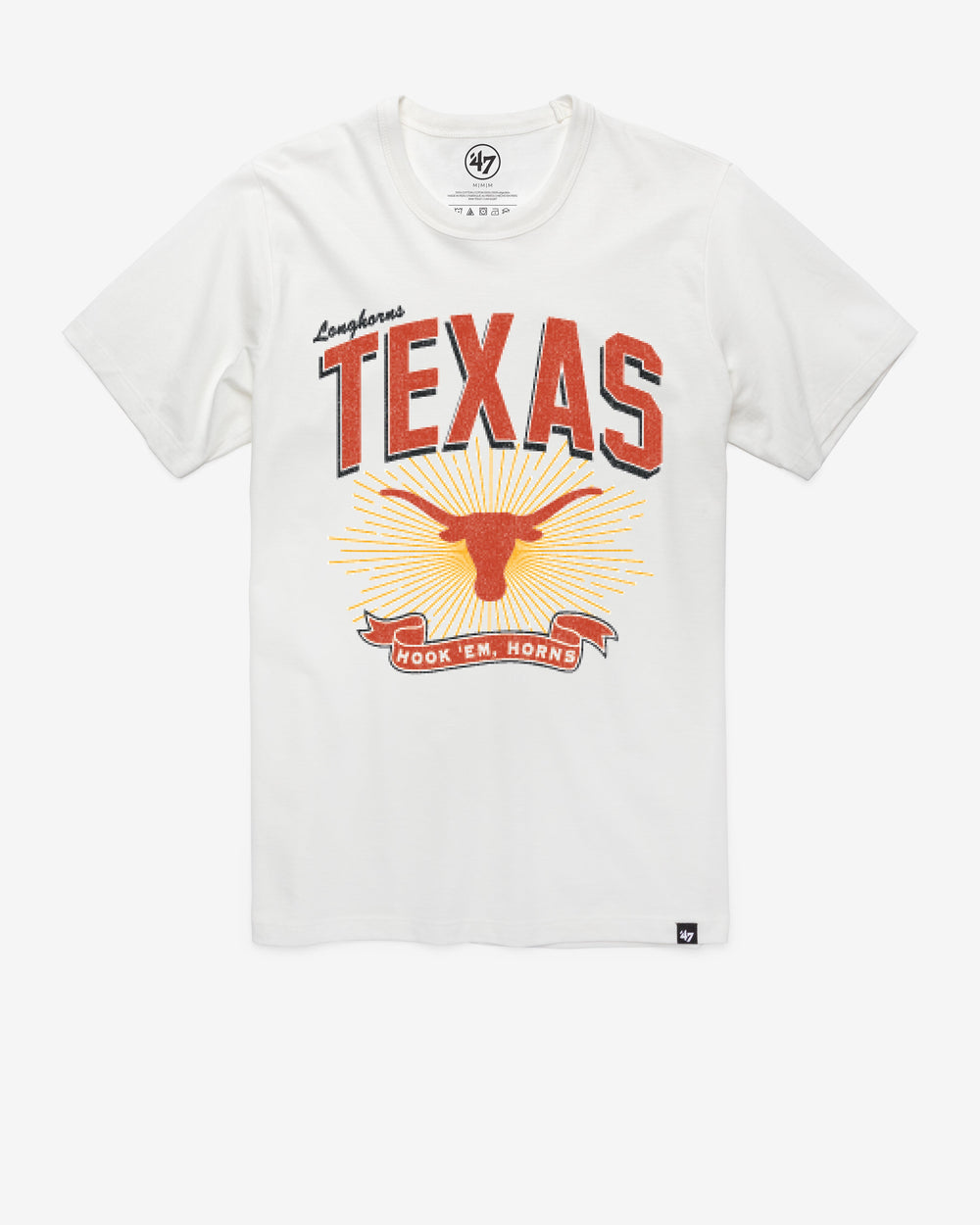 TEXAS LONGHORNS PRIME PLAY '47 FRANKLIN TEE WHITE WASH