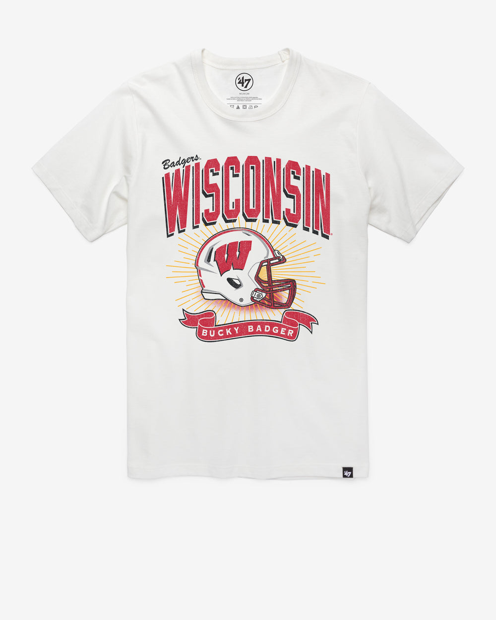 WISCONSIN BADGERS PRIME PLAY '47 FRANKLIN TEE WHITE WASH