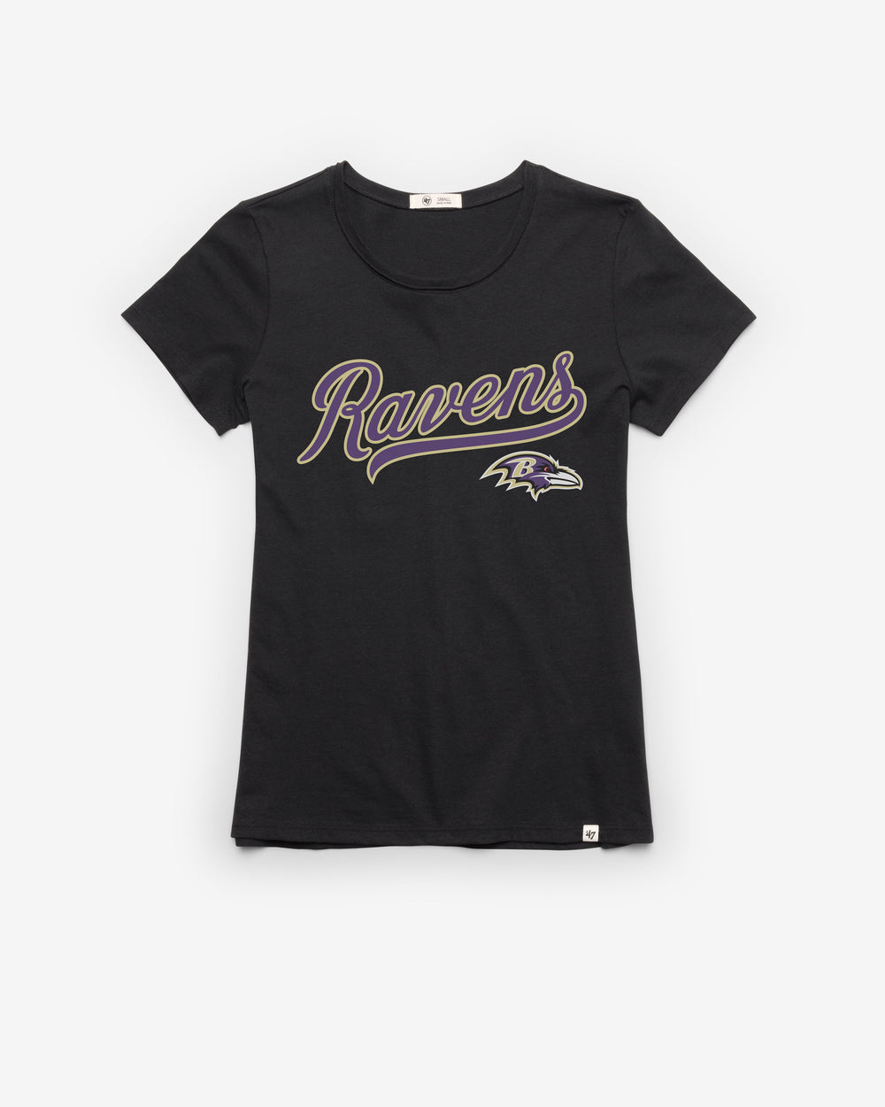 BALTIMORE RAVENS TAIL SWEEP '47 FRANKIE TEE WOMENS FLINT BLACK