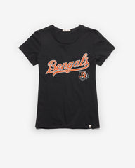 CINCINNATI BENGALS TAIL SWEEP '47 FRANKIE TEE WOMENS FLINT BLACK