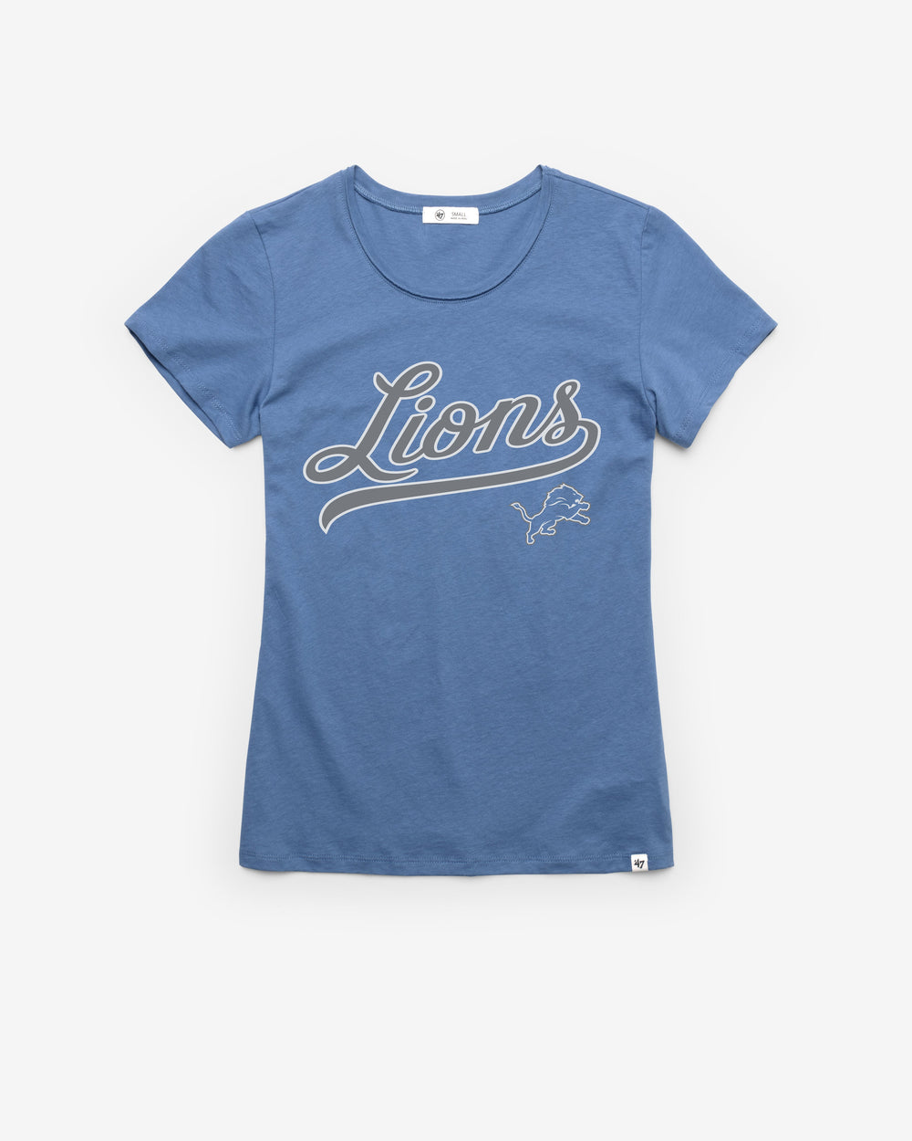 DETROIT LIONS TAIL SWEEP '47 FRANKIE TEE WOMENS CADET BLUE