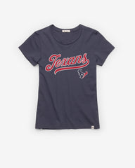 HOUSTON TEXANS TAIL SWEEP '47 FRANKIE TEE WOMENS ATLAS BLUE