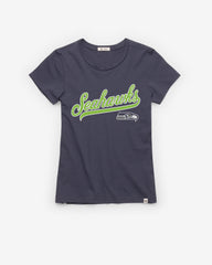 SEATTLE SEAHAWKS TAIL SWEEP '47 FRANKIE TEE WOMENS ATLAS BLUE