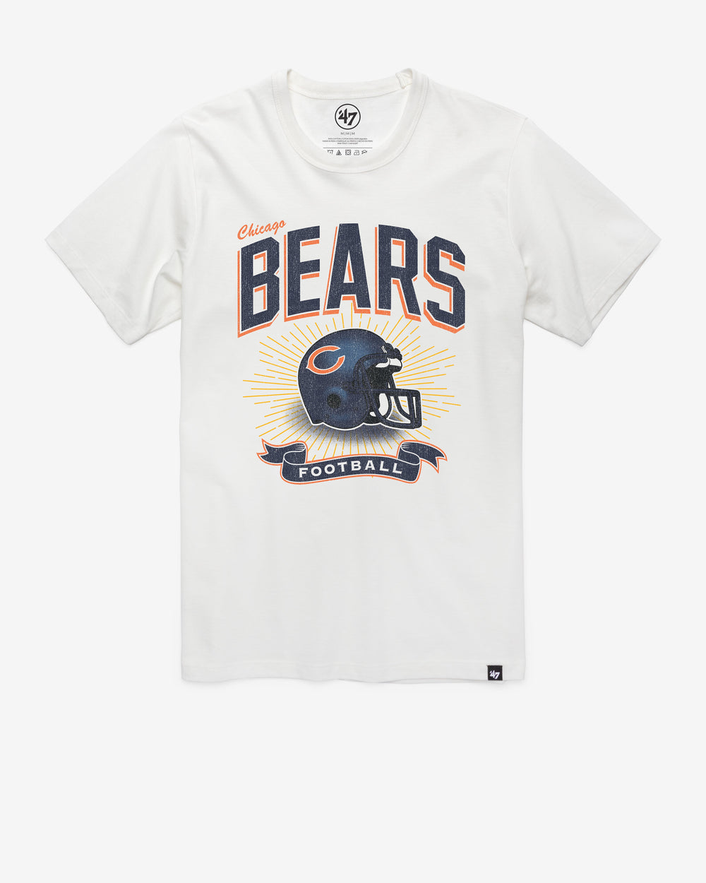 CHICAGO BEARS HISTORIC PRIME PLAY '47 FRANKLIN TEE WHITE WASH