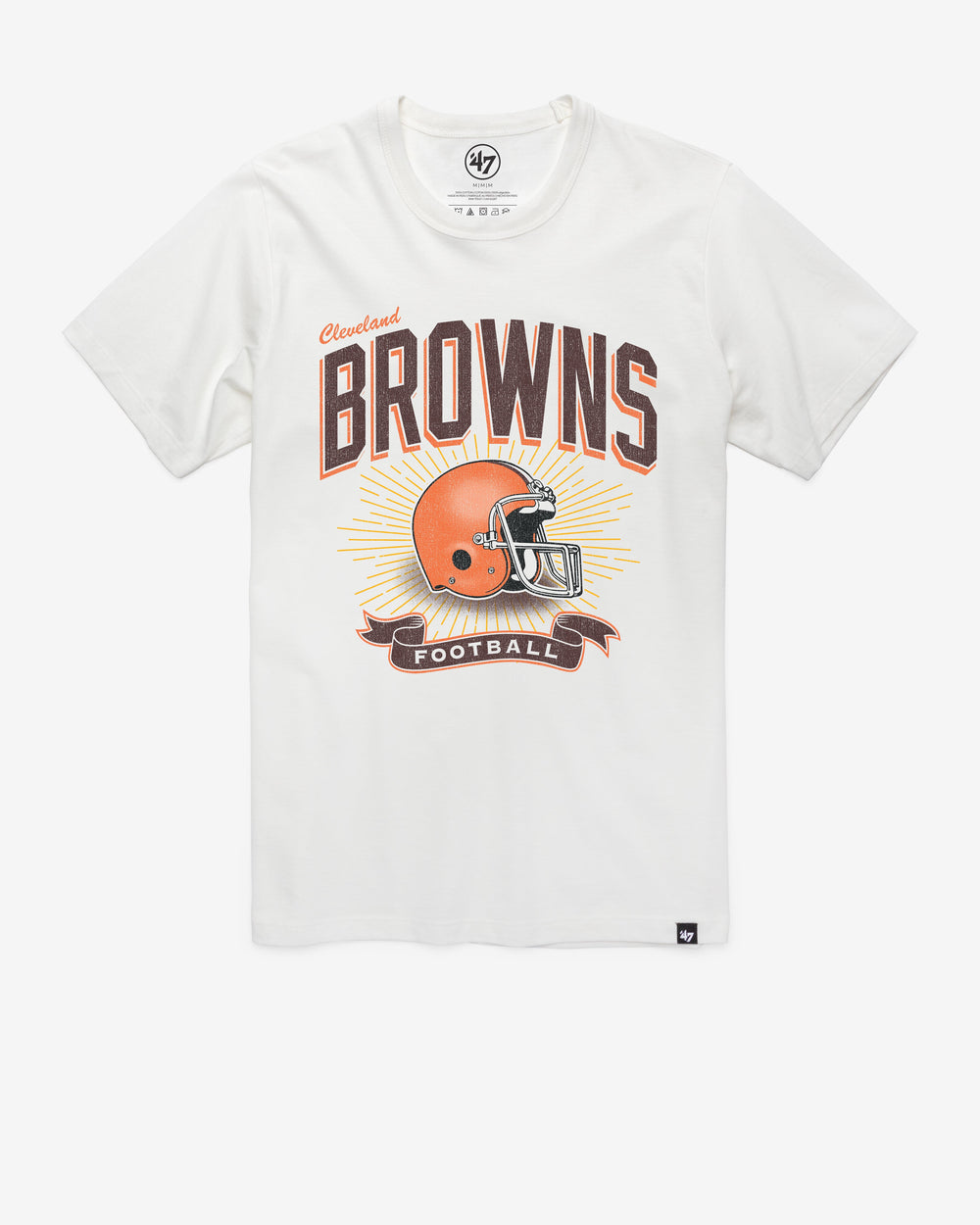 CLEVELAND BROWNS HISTORIC PRIME PLAY '47 FRANKLIN TEE WHITE WASH