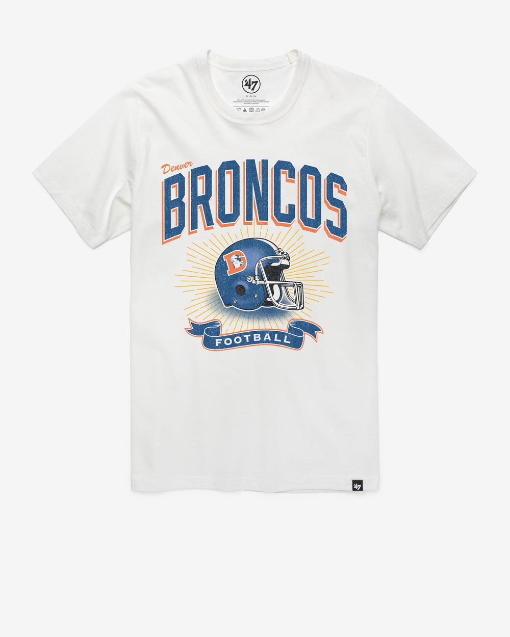 DENVER BRONCOS HISTORIC PRIME PLAY '47 FRANKLIN TEE WHITE WASH