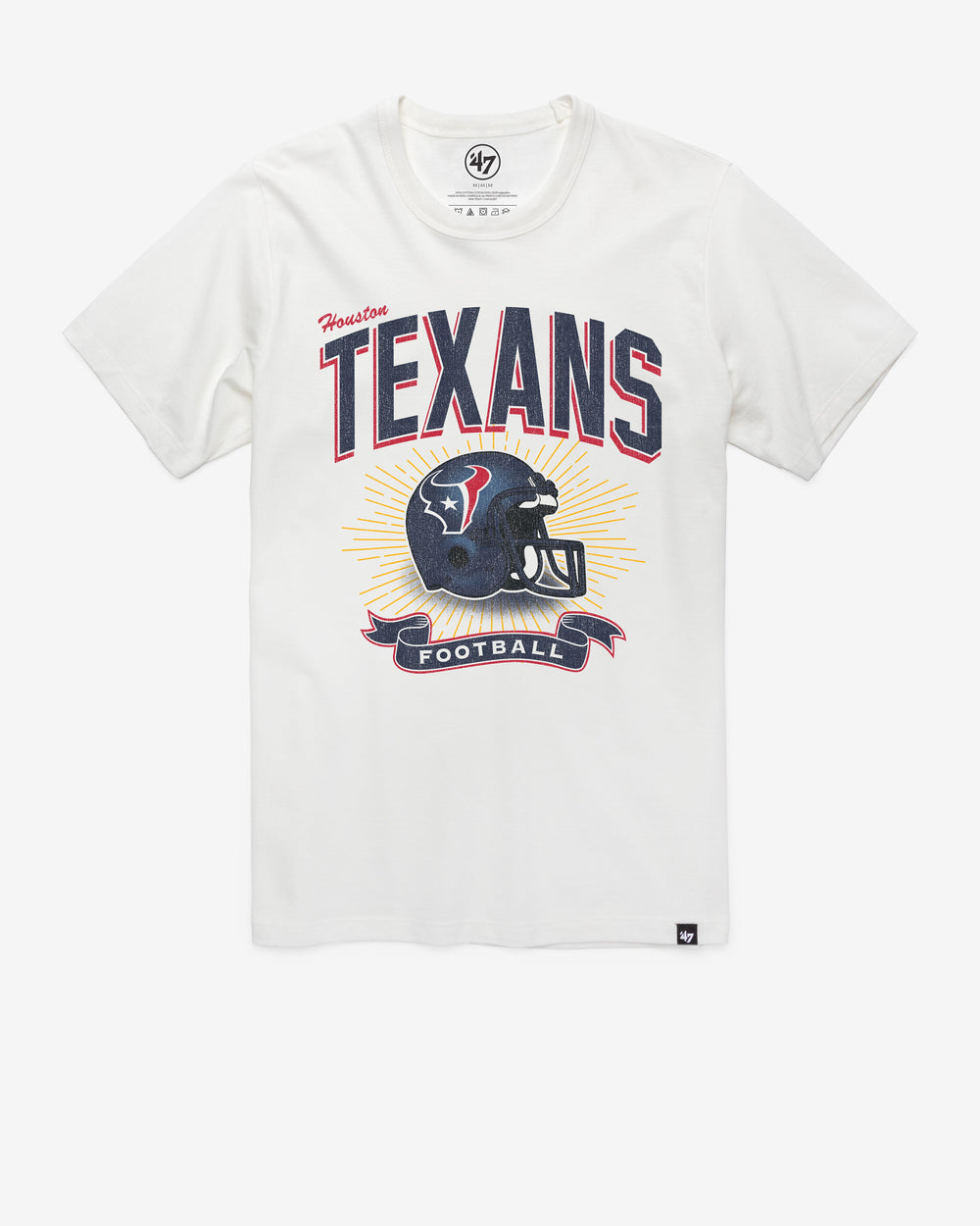 HOUSTON TEXANS HISTORIC PRIME PLAY '47 FRANKLIN TEE WHITE WASH