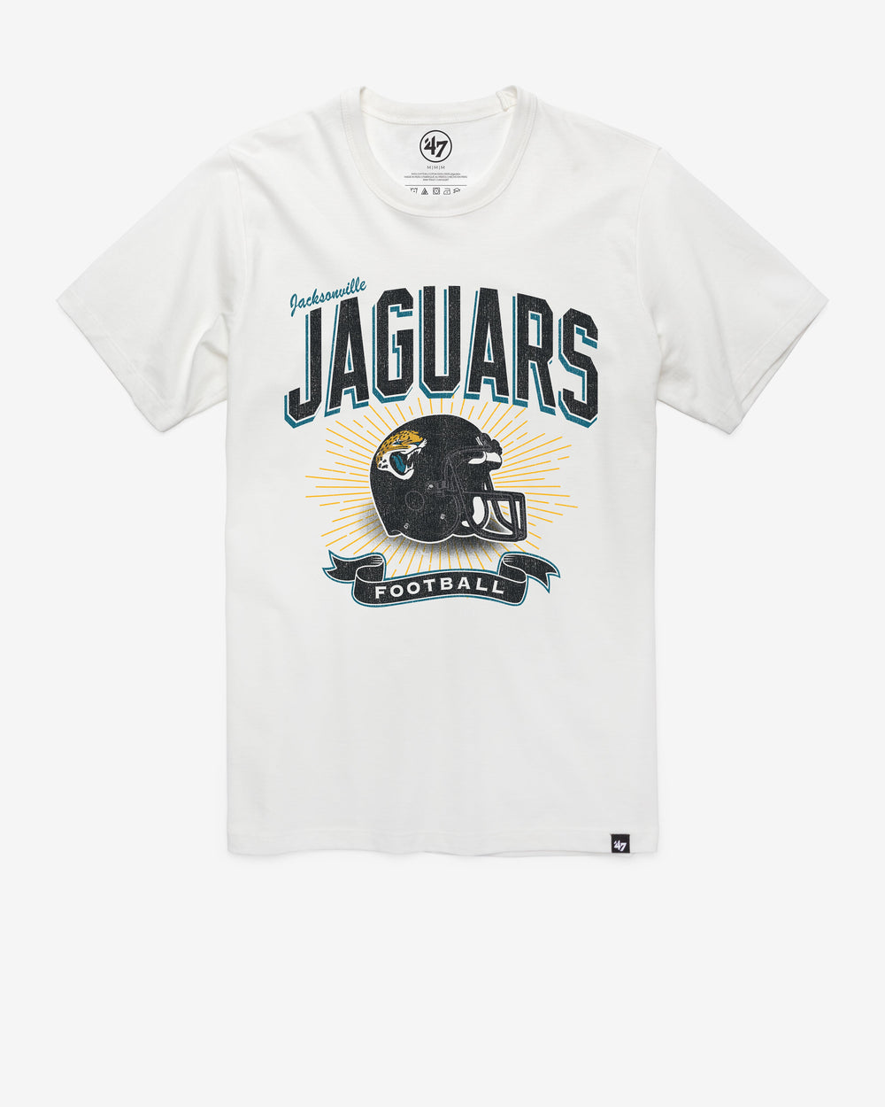 JACKSONVILLE JAGUARS HISTORIC PRIME PLAY '47 FRANKLIN TEE WHITE WASH