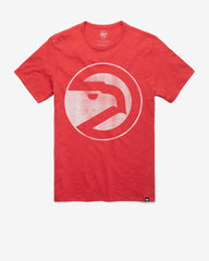 ATLANTA HAWKS HARDWOOD CLASSICS GRIT '47 SCRUM TEE RESCUE RED
