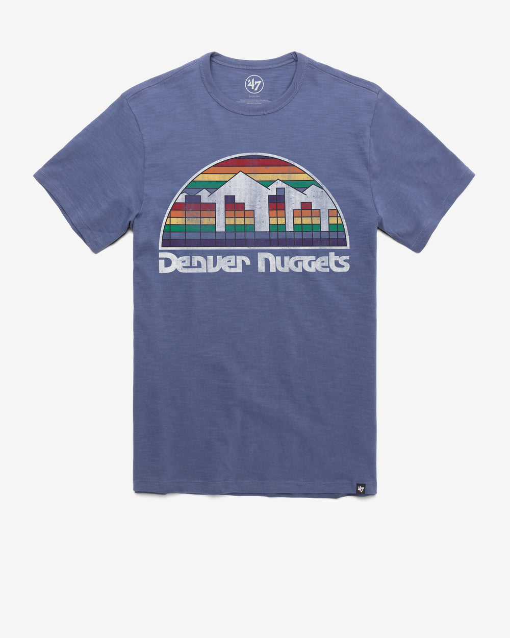 DENVER NUGGETS HARDWOOD CLASSICS GRIT '47 SCRUM TEE BLEACHER BLUE