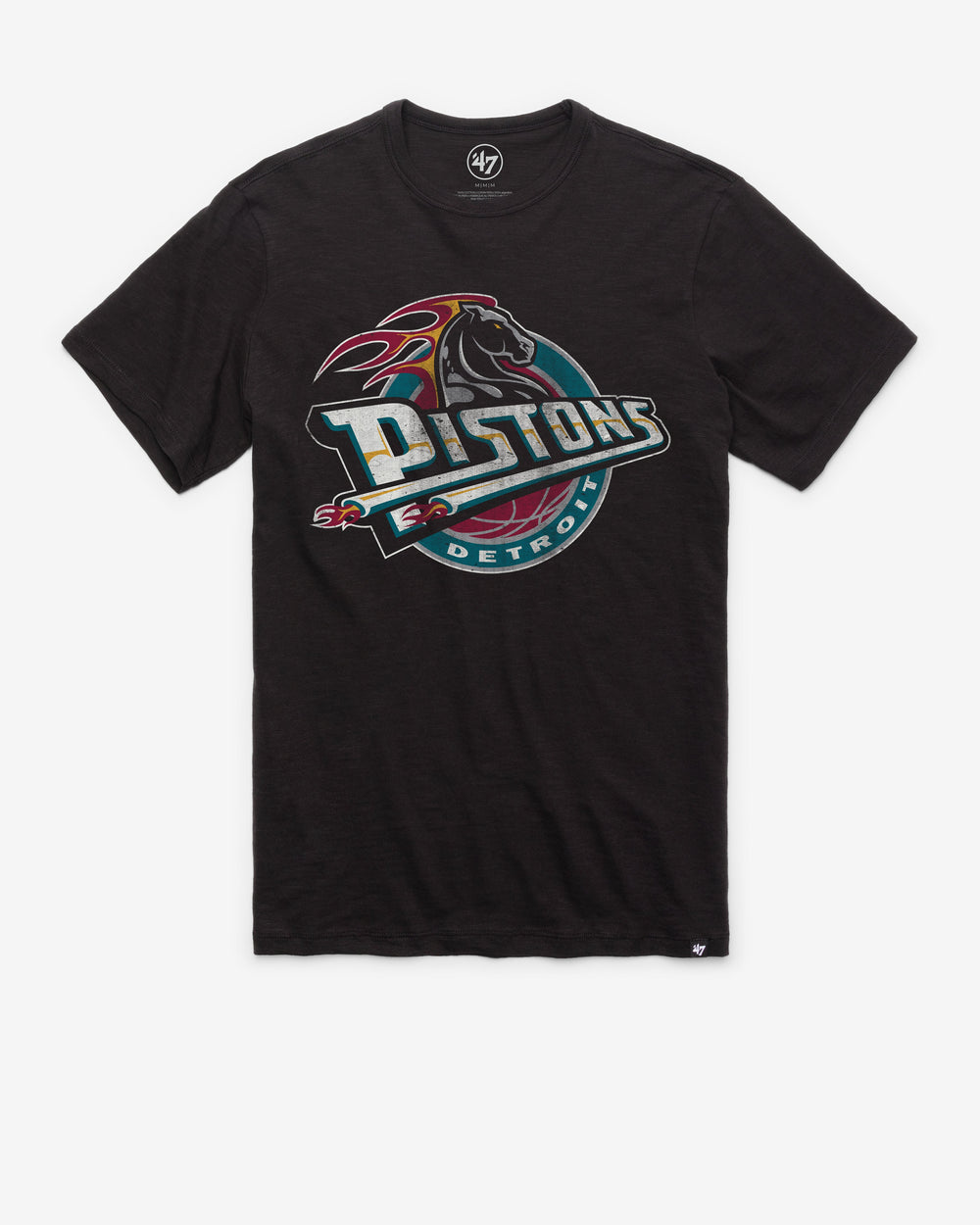 DETROIT PISTONS HARDWOOD CLASSICS GRIT '47 SCRUM TEE JET BLACK