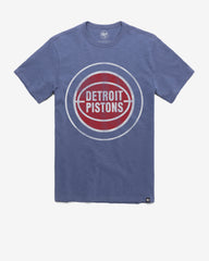 DETROIT PISTONS HARDWOOD CLASSICS GRIT '47 SCRUM TEE BLEACHER BLUE