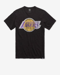 LOS ANGELES LAKERS HARDWOOD CLASSICS GRIT '47 SCRUM TEE JET BLACK