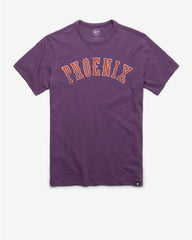 PHOENIX SUNS HARDWOOD CLASSICS GRIT WORDMARK '47 SCRUM TEE GRAPE