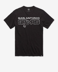 SAN ANTONIO SPURS HARDWOOD CLASSICS GRIT '47 SCRUM TEE JET BLACK