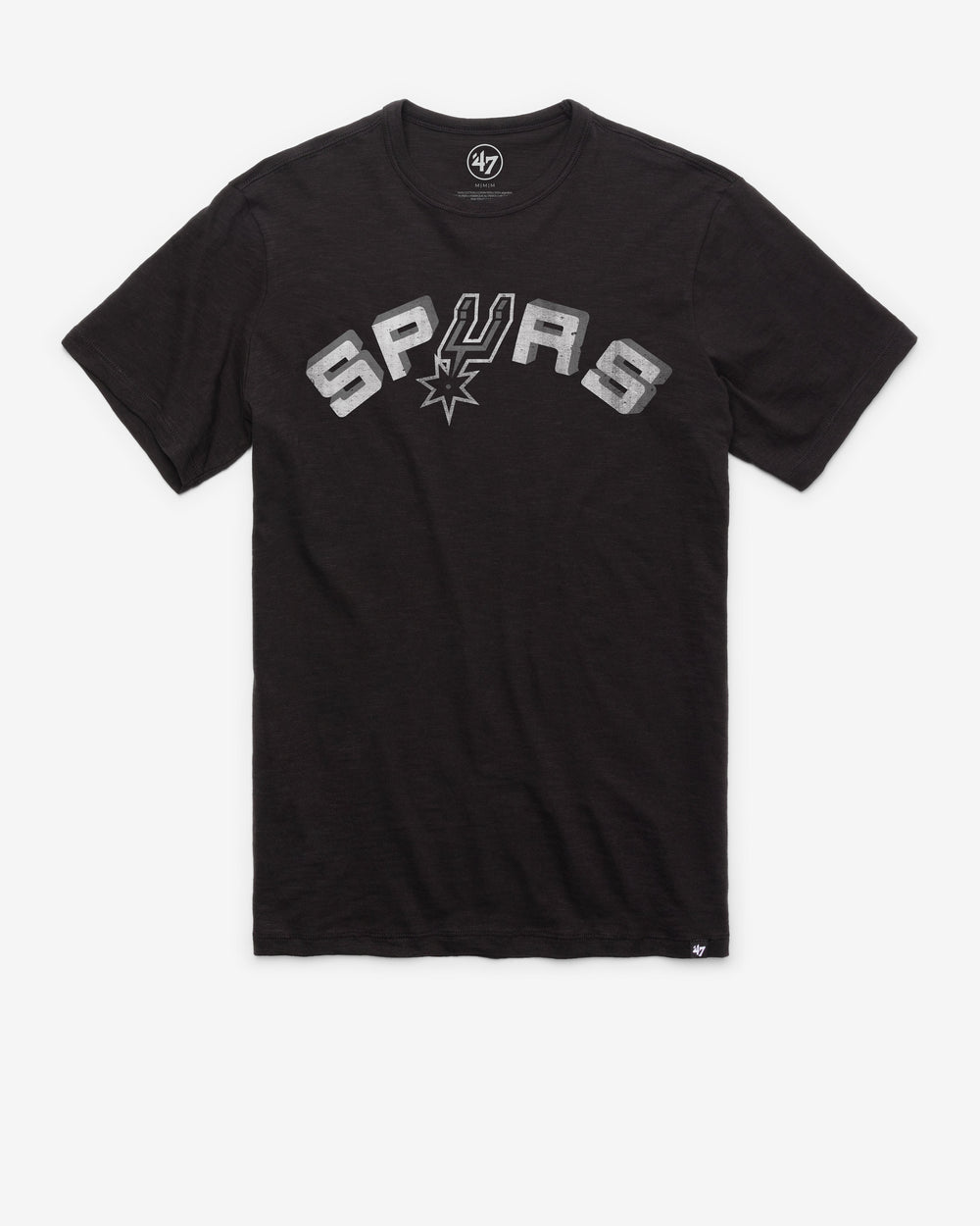 SAN ANTONIO SPURS HARDWOOD CLASSICS GRIT WORDMARK '47 SCRUM TEE JET BLACK
