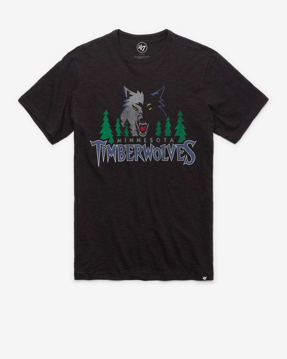 MINNESOTA TIMBERWOLVES HARDWOOD CLASSICS GRIT '47 SCRUM TEE JET BLACK