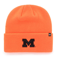 MICHIGAN WOLVERINES HUNTER '47 CUFF KNIT NEON ORANGE