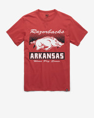 ARKANSAS RAZORBACKS WAVER '47 FRANKLIN TEE MISSION RED