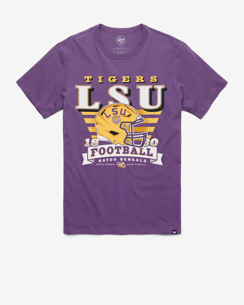 LOUISIANA STATE TIGERS LSU STRIPE SPLASH '47 FRANKLIN TEE REGENT PURPLE