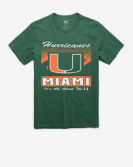 MIAMI HURRICANES WAVER '47 FRANKLIN TEE ELM GREEN