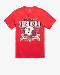 NEBRASKA CORNHUSKERS STRIPE SPLASH '47 FRANKLIN TEE RACER RED