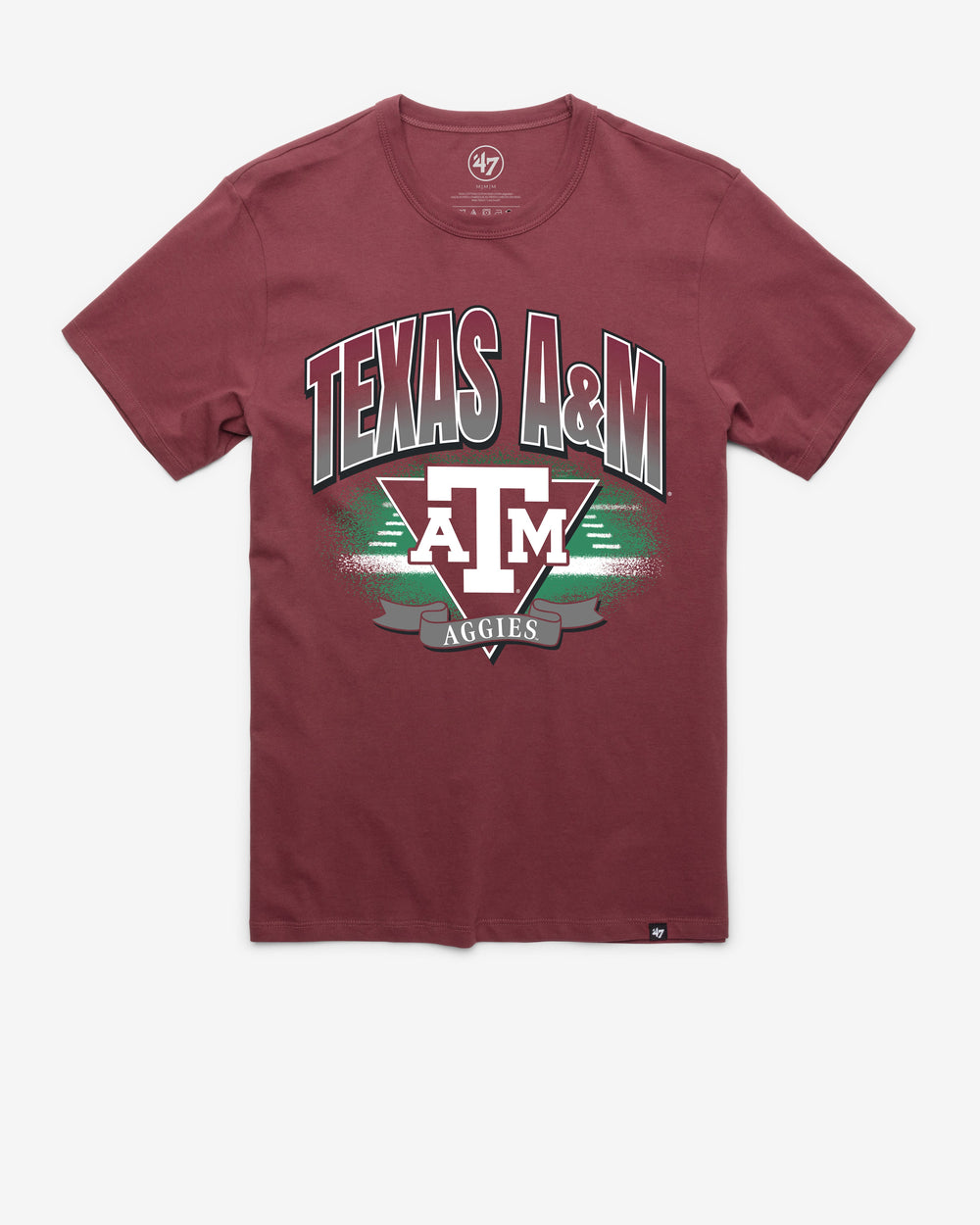 TEXAS A&M AGGIES ARENA FADE '47 FRANKLIN TEE MULBERRY MAROON