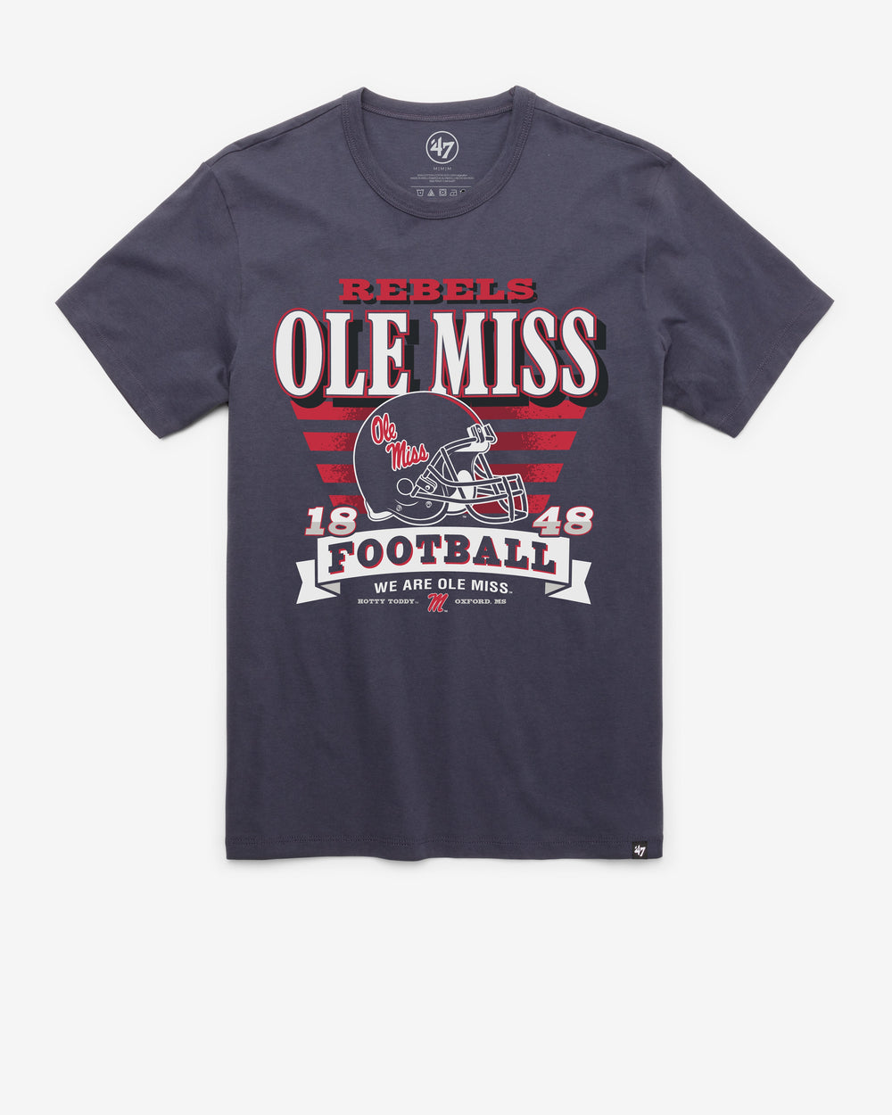 MISSISSIPPI REBELS STRIPE SPLASH '47 FRANKLIN TEE ATLAS BLUE