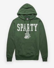 MICHIGAN STATE SPARTANS VINTAGE STRAIGHT BLOCK '47 HEADLINE HOOD DARK GREEN