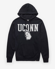 CONNECTICUT HUSKIES UCONN VINTAGE STRAIGHT BLOCK '47 HEADLINE HOOD FALL NAVY