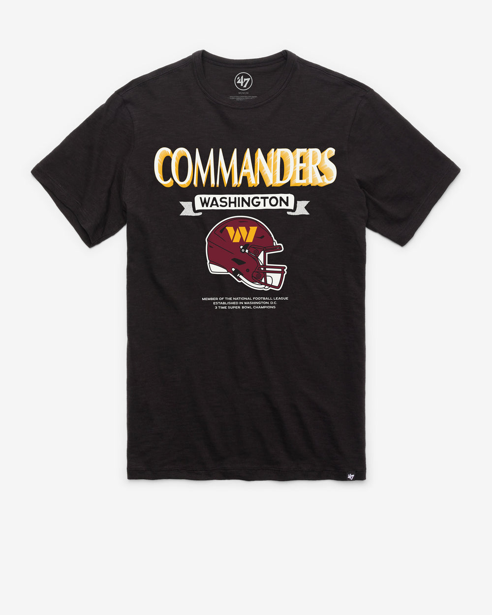 WASHINGTON COMMANDERS LONG HAUL '47 SCRUM TEE JET BLACK