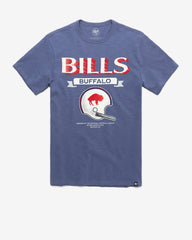 BUFFALO BILLS HISTORIC LONG HAUL '47 SCRUM TEE BLEACHER BLUE