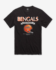 CINCINNATI BENGALS HISTORIC LONG HAUL '47 SCRUM TEE JET BLACK