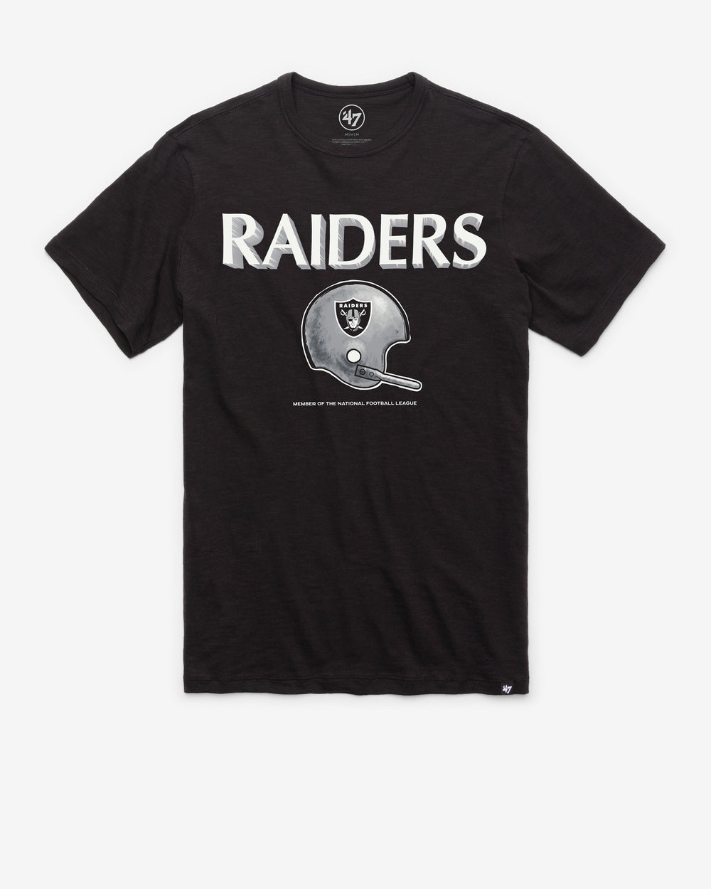 LAS VEGAS RAIDERS HISTORIC LONG HAUL '47 SCRUM TEE JET BLACK
