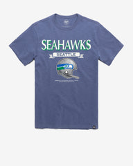 SEATTLE SEAHAWKS HISTORIC LONG HAUL '47 SCRUM TEE BLEACHER BLUE