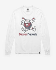 DENVER NUGGETS HARDWOOD CLASSICS PREMIER '47 FRANKLIN LONG SLEEVE TEE WHITE WASH