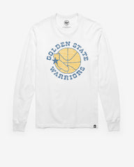 GOLDEN STATE WARRIORS HARDWOOD CLASSICS PREMIER '47 FRANKLIN LONG SLEEVE TEE WHITE WASH
