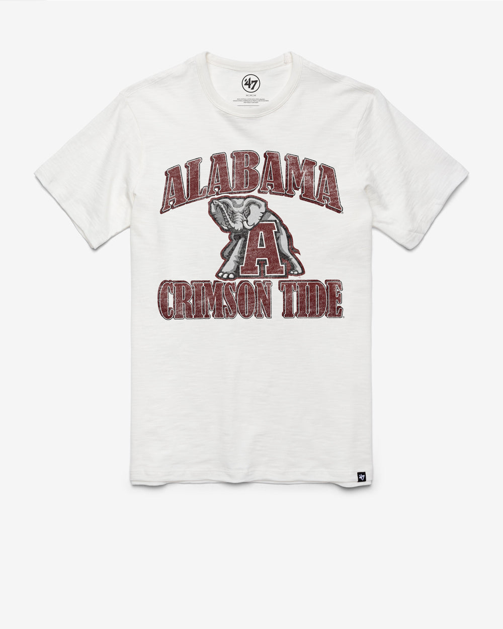 ALABAMA CRIMSON TIDE OVERRUN '47 SCRUM TEE WHITE WASH