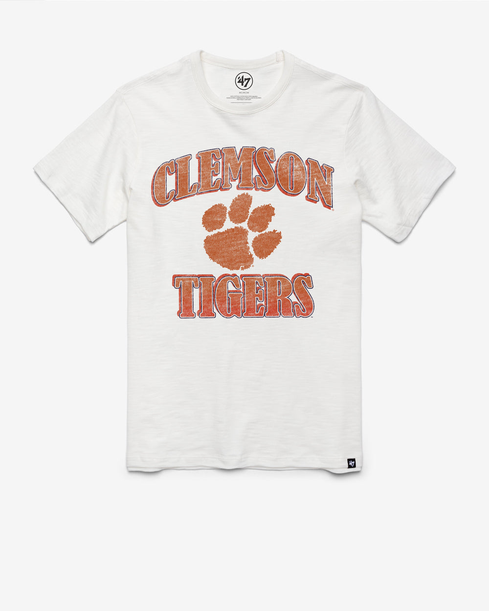 CLEMSON TIGERS OVERRUN '47 SCRUM TEE WHITE WASH