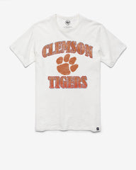 CLEMSON TIGERS OVERRUN '47 SCRUM TEE WHITE WASH